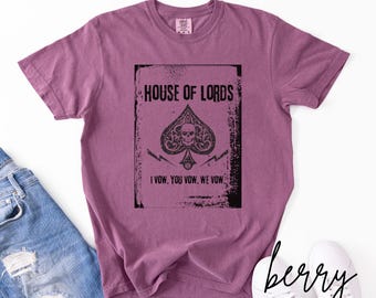 Camiseta con calavera de House of Lords, te prometo que lo prometemos, merchandising de romance oscuro, regalo para amantes de libros eróticos, regalo de BookTok, BookTok, hermanos Spade
