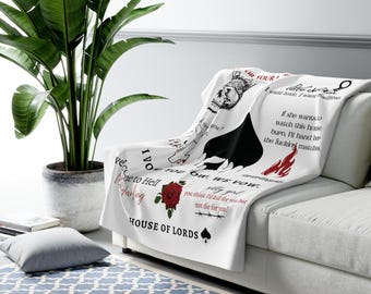 Manta Sherpa de la serie LORDS, Yo prometo tú prometo nosotros prometemos, House of Lords, regalo de romance oscuro, citas de los libros en una manta decorativa