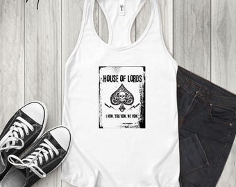 Camiseta sin mangas estilo racerback de la serie House of Lords para mujer, yo prometo que tú prometemos que nosotros prometemos, merchandising de la serie The Lords, camiseta sin mangas para lectores de romance oscuro, booktoker