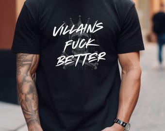 Camiseta "Los villanos follan mejor", regalo literario para lectores de romance oscuro, BookToker, regalo para amantes de los libros de suspense