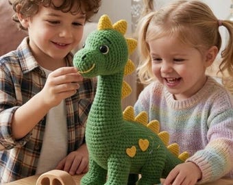 Crochet Brachiosaurus Amigurumi Pattern | Large Dino Plush Toy (PDF Download)