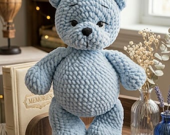 Crochet Teddy Bear Pattern PDF – Amigurumi Plush Toy Tutorial (Digital Download)