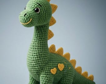 Crochet Brachiosaurus Amigurumi Pattern | Large Dino Plush Toy (PDF Download)