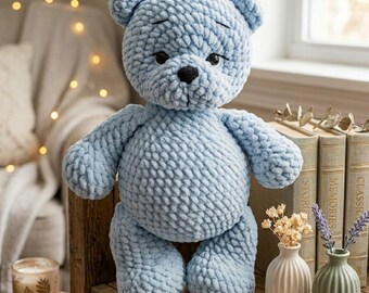 Crochet Teddy Bear Pattern PDF – Amigurumi Plush Toy Tutorial (Digital Download)