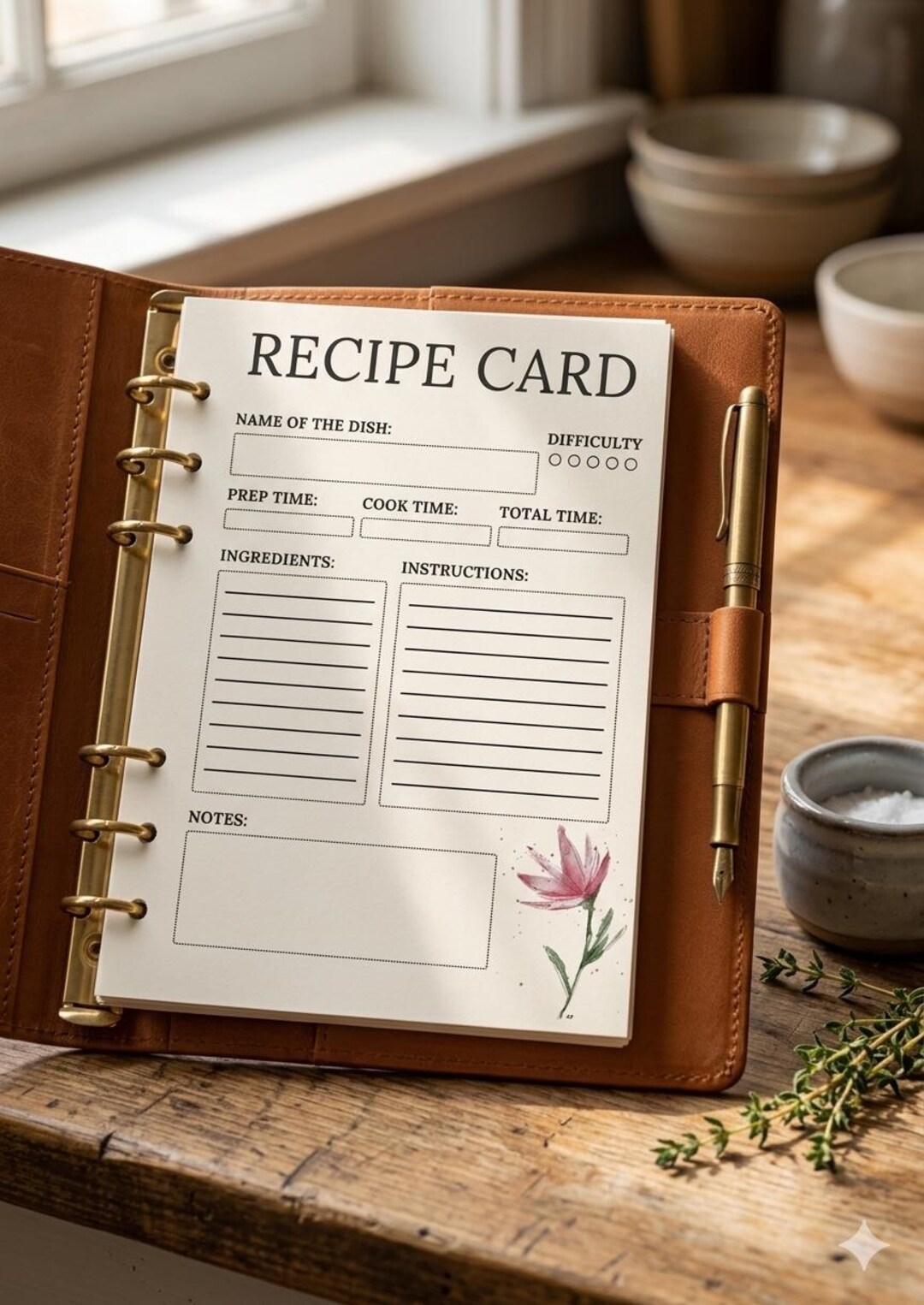 Printable Meal Planner & Recipe Card Bundle - Etsy