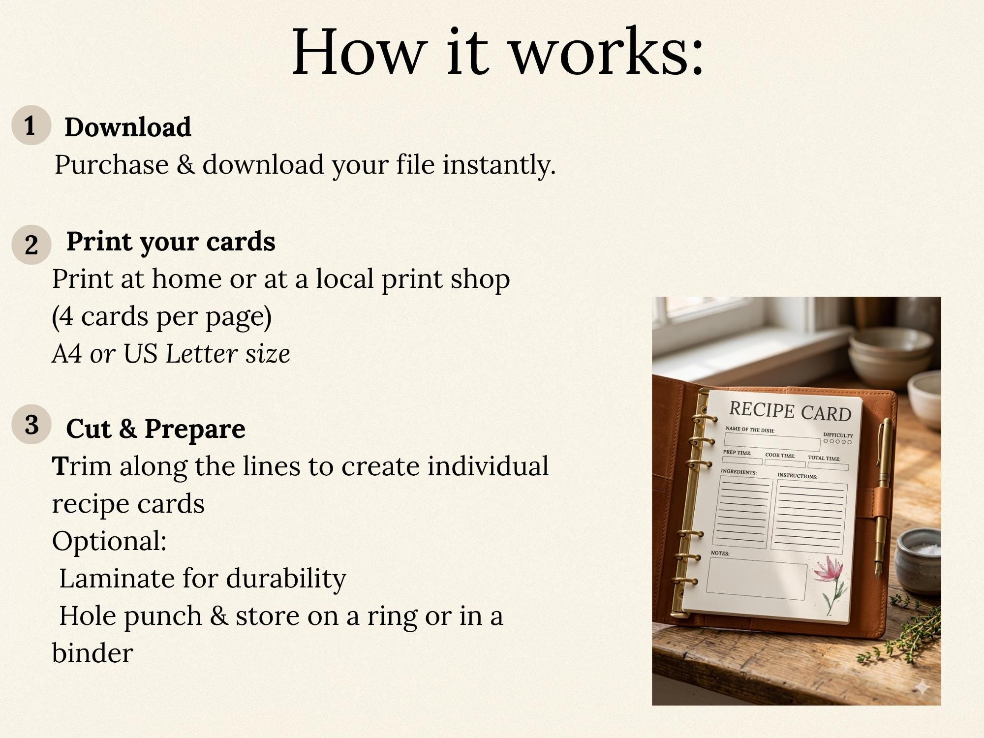 Printable Meal Planner & Recipe Card Bundle - Etsy