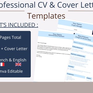 ATS Resume Template & Cover Letter | ATS Friendly CV | Canva Editable ...