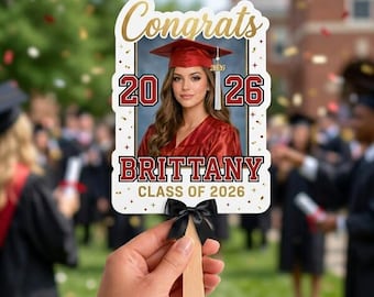 Personalized Class of 2026 Graduation Celebration Photo Fan,Graduated Photo Fan, Personalized Graduation Fan, Congrats Grad Hand Fans
