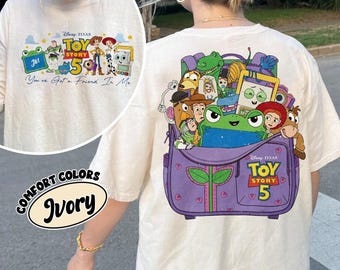 2-Sided Disneyland Pixar Toy Story 5 Comfort Shirt, You've Got A Friend In Me Tee, Woody Etch Lenny Mr Spell Tee, Disneyland Vacation 2026