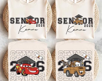 Pixar Cars 2026 Shirt, Disneylandland Graduation 2026 T-shirt, School Graduation Hoodie, Class Of 2026 Graduation Sweatshirt