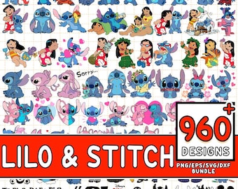 965+ Lilo and Stitch Png Bundle File | Stitch Angel Png File | Disneyland Bundle | Stitch Birthday Png | Family Vacation Digital Download