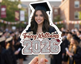 Personalized Class of 2026 Graduation Celebration Photo Fan, Personalized Graduation Fan, Graduated Photo Fan, Congrats Grad Hand Fans