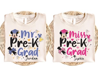 Minnie & Mickey Pre-K Grad Shirt, Custom Disneyland Pre-K Graduate Shirt, Disneyland Graduation Trip Sweatshirt, Last Day Of School Shirt