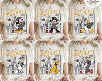 Personalized Disneyland Graduation Shirt, From The Tassel To The Castle Graduate, Mickey & Friends Senior Trip Class of 2026 Family Matching
