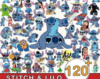 Lilo and Stitch Png Bundle File | Stitch And Angel Png File | Disneyland Bundle | Stitch Birthday Png | Family Vacation Png Digital Download