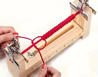 Kit de manualidades para hacer pulseras de paracord de madera ajustables