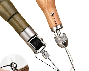 Kit de punzones para coser cuero: herramientas de costura manual para cuero, lona y reparación de calzado.