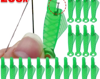 Enhebrador automático de agujas, herramienta de costura con forma de pez para bordado a mano y a máquina (200 unidades)