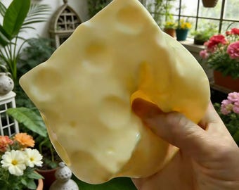Riesiger Käse-Vaseline formbarer Squishy Ball • Sensorisches Spielzeug ohne Rückprall • Geschenk zum Stressabbau für schwache Hände