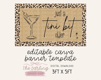 Just a Tini Bit Older Banner Template | Editable Canva Template | Project & Paint | Digital Download