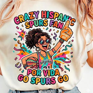 Hispanic Spurs Fan PNG, Retro Fiesta Basketball Design, San Antonio Basketball Fan Sublimation, Fiesta Style Shirt PNG
