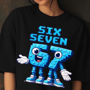 67 PNG  | Cute Cartoon Meme Design | Six Seven Trend Graphic | Gen Z Viral Clipart | Digital Download