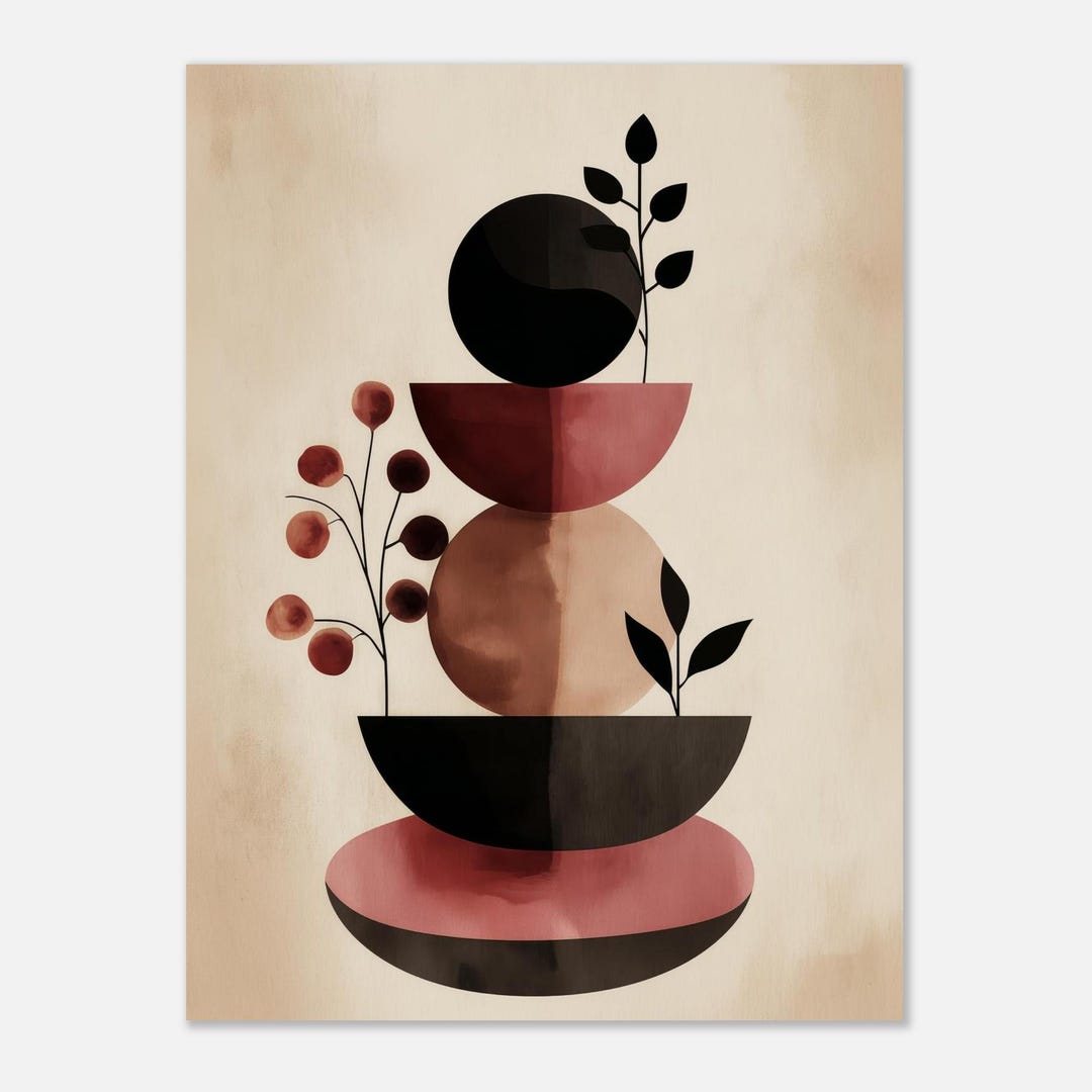 Botanical Balance II – Minimalist Plant Poster, Abstract Botany, Modern ...
