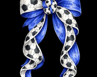 Fiocco da calcio ad acquerello PNG, design fiocco da mamma calciatrice, clipart sportive, sfondo trasparente