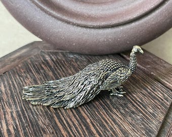 Estatuilla de fénix vintage de cobre hecha a mano, accesorios coleccionables para el hogar, estatua retro coleccionable realista para la oficina en casa, regalo.