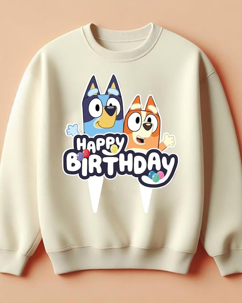 Bluey Dog Family Birthday Clipart Bundle (SVG PNG) - Etsy