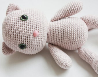 Amigurumi Crochet Kitty Toy Tutorial, Printable PDF Cat PATTERN, In English, Instant Download