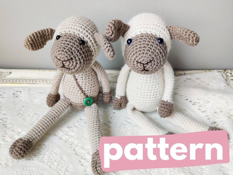 Crochet PATTERN Sheep Toy Amigurumi Lamb Tutorial Instant Download in English US Crochet terms image 1