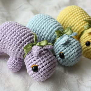 Amigurumi Crochet, Small Hippo Toy Pattern, In English, Instant Download, Printable