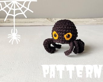 PATTERN: Cute Halloween Spider - Crochet Amigurumi PDF Tutorial - Garland, Toy, Bunting, Easy Crochet Project, Beginner Friendly, Printable