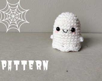 PATTERN: Cute Halloween Ghost - Crochet Amigurumi PDF Tutorial - Garland, Toy, Bunting, Easy Crochet Project, Beginner Friendly, Printable