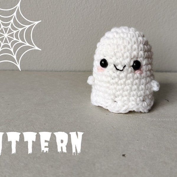 PATTERN: Cute Halloween Ghost - Crochet Amigurumi PDF Tutorial - Garland, Toy, Bunting, Easy Crochet Project, Beginner Friendly, Printable