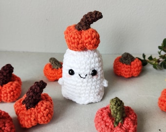 Crochet Halloween Ghost and Pumpkin Patterns, Written Pattern With Video Links, Instant Download, In English