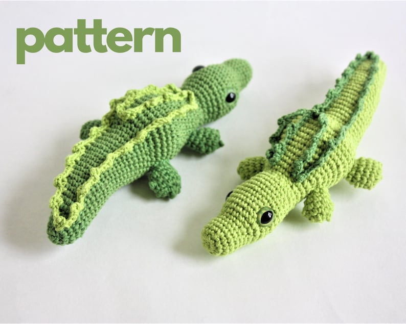 Crocodile Toy Crochet PATTERN Amigurumi Crochet Pattern Printable PDF Tutorial Instant Download In English, Printable image 1