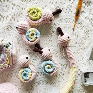 Fun Snail Pattern: Colorful Crochet Toy | Amigurumi Tutorial | Printable PDF | In English & French