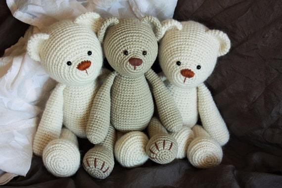 Crochet Amigurumi Classic Teddy Bear PATTERN - Lucas the Teddy - Traditional Teddy Crochet PDF Tutorial - In English