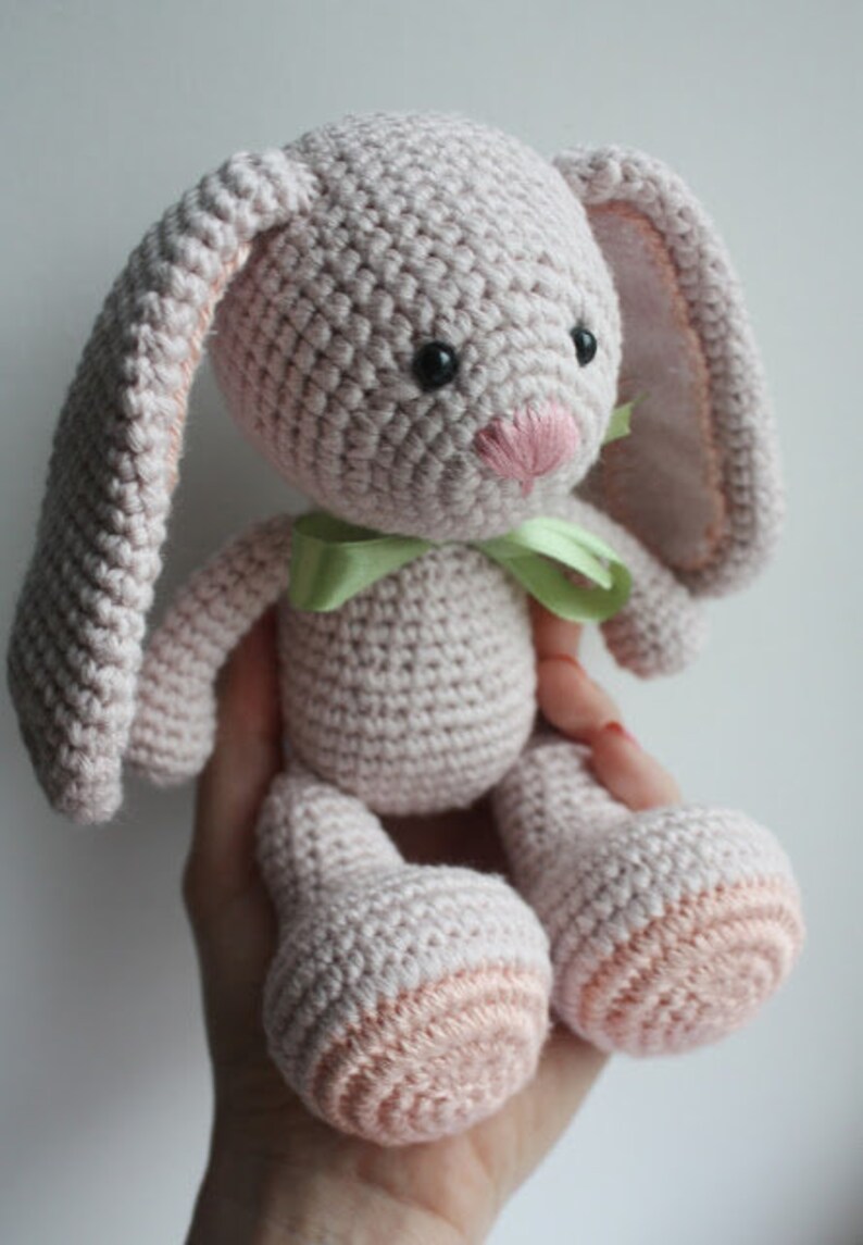 Crochet Bunny Pattern Printable Rabbit Toy Big Foot PDF Etsy