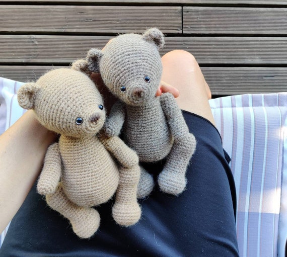Fully Jointed Articulated Crochet Teddy Bear Toy PATTERN, Instant Download, Printable PDF, In English