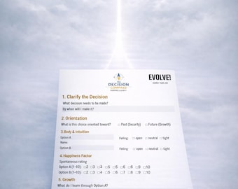 The Decision Compass (EN) – Printable Decision-Making Worksheet to End Overthinking (PDF)
