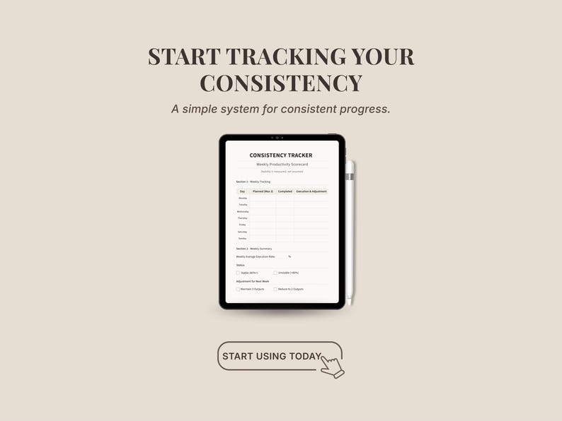 Consistency Tracker Printable PDF, Weekly Habit Tracker for ADHD, Task ...