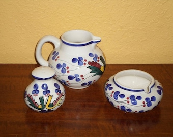 Super Mod Signed Eduardo Vega Cuenca Ecuador Peacock Bird And Flower Jug Retro Mid Century Latin American Studi Pottery Art American Ceramics Pottery Pitcher