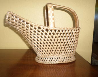 Wicker VINTAGE WINE CADDY/Natural/Sturdy