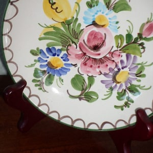 Ulmer/KERAMIK/250/1 German Hand Painted/FLORAL/Wall Plate/Vintage/Germany Mojalica Dish/Bowl image 5