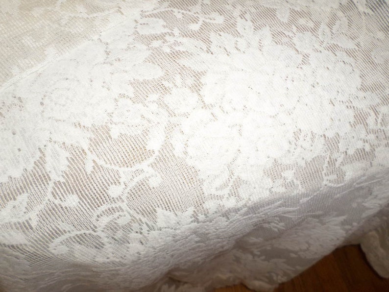 Off WhiteCremeLACE PanelsJC PENNYPairVintageScalloped EdgeOff White