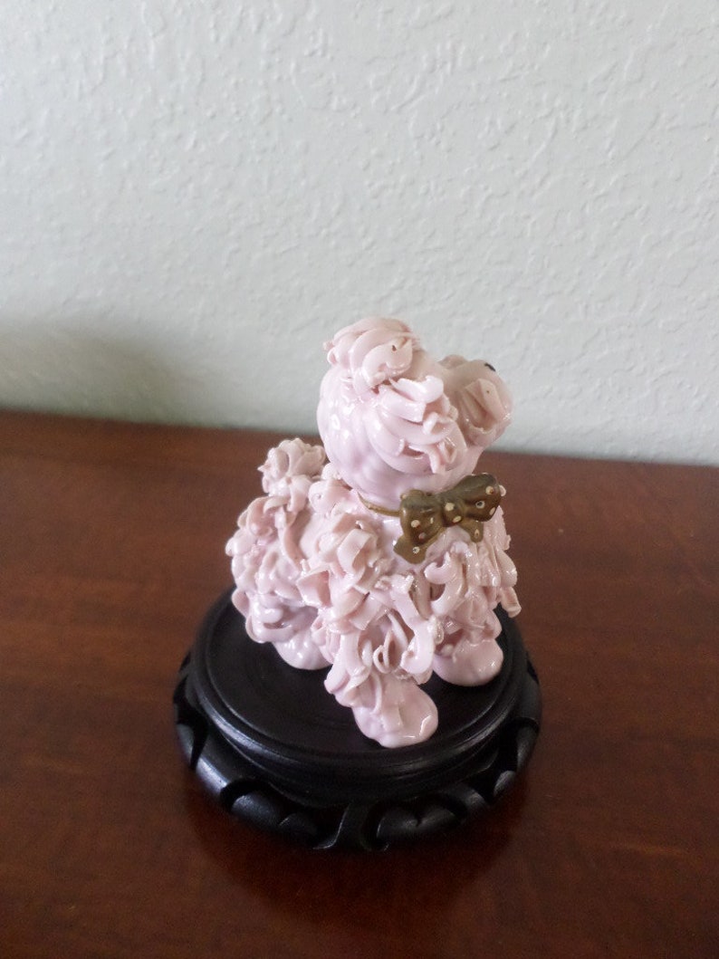 Spagetti PINK POODLE VINTAGEKnick KnackLIttle Poodle Dog