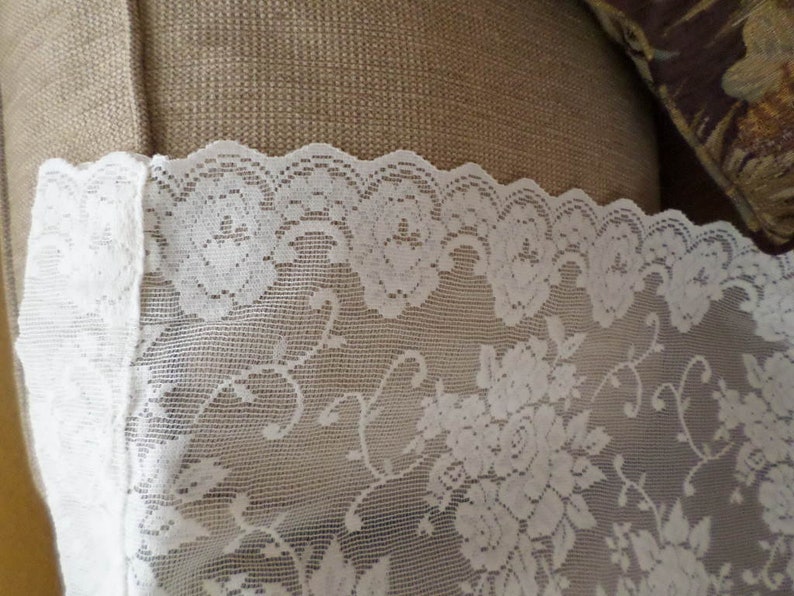 Off WhiteCremeLACE PanelsJC PENNYPairVintageScalloped EdgeOff White